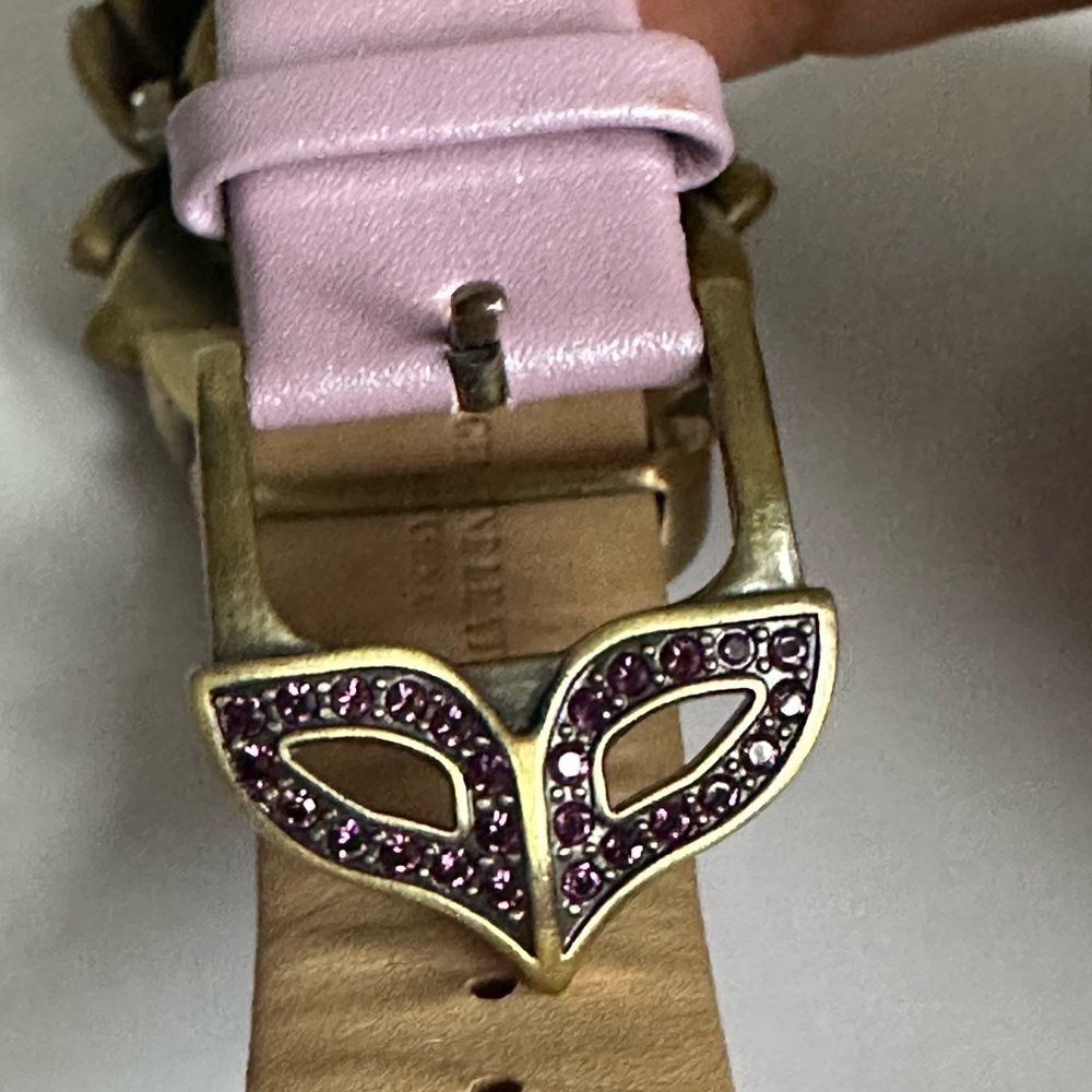 Heidi Daus Bracelet Watch Floral Watch w Leather Strap with Swarovski Crystals - Picture 5 of 10